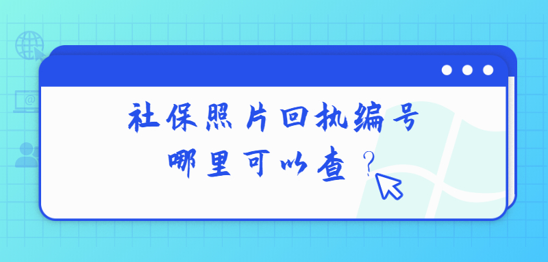 社保照片回执编号哪里可以查？