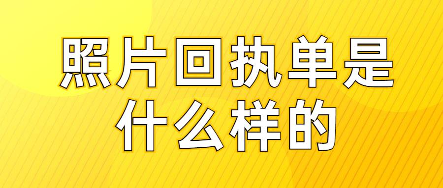 照片回执单是什么样的