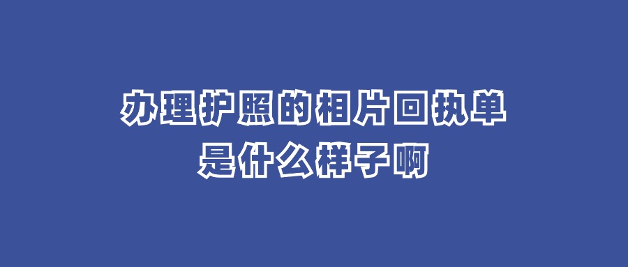 办理护照的相片回执单是什么样子啊？